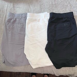 Under Armour - Men’s Tech Golf Shorts - 38W - 3 Pack - White/Black/Gray